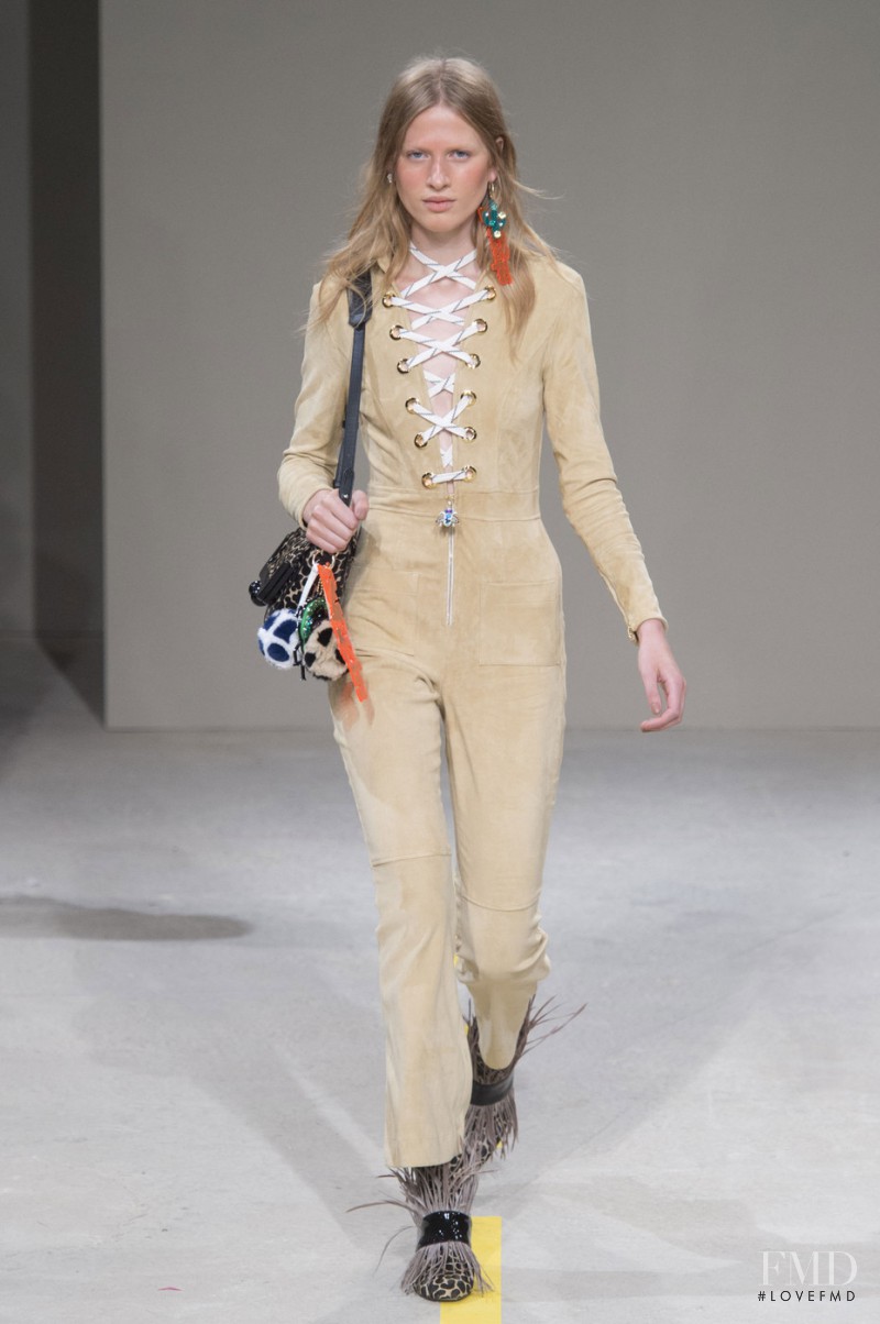 Laura Julie Schwab Holm featured in  the House of Holland fashion show for Spring/Summer 2016
