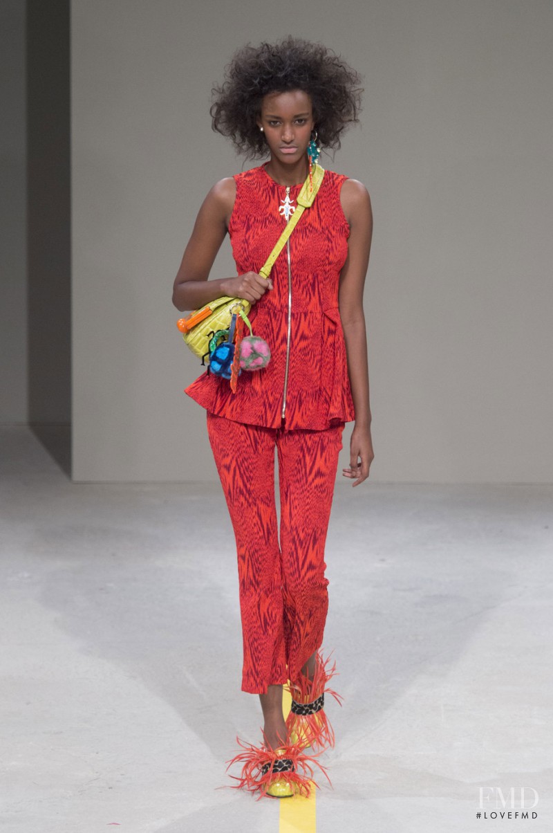 Muna Mahamed featured in  the House of Holland fashion show for Spring/Summer 2016