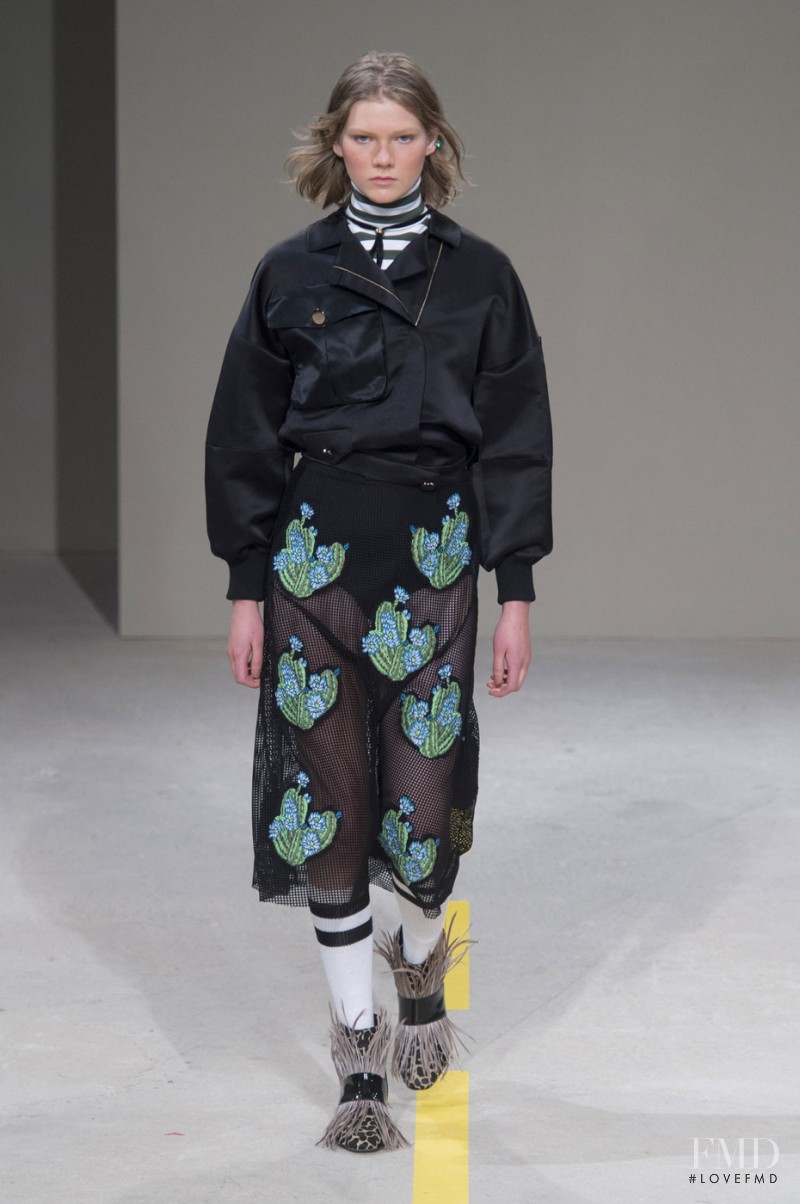 Marland Backus featured in  the House of Holland fashion show for Spring/Summer 2016