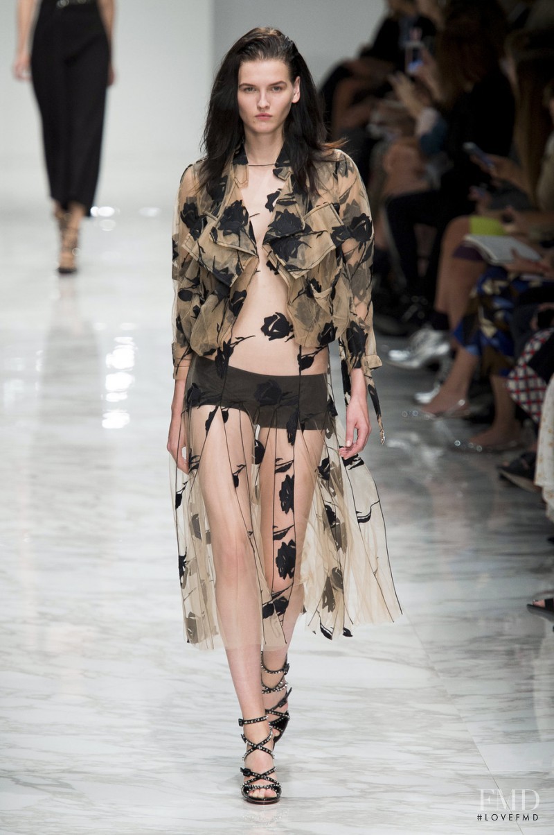 Katlin Aas featured in  the Blumarine fashion show for Spring/Summer 2016