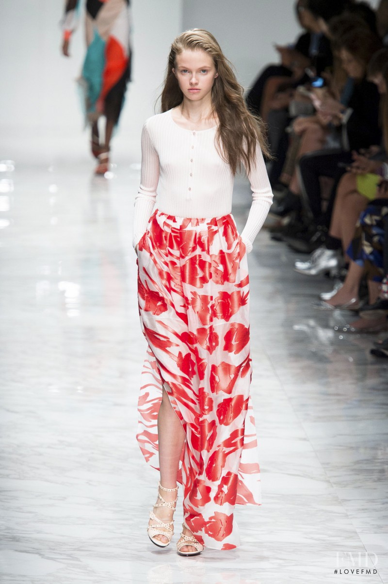 Avery Blanchard featured in  the Blumarine fashion show for Spring/Summer 2016
