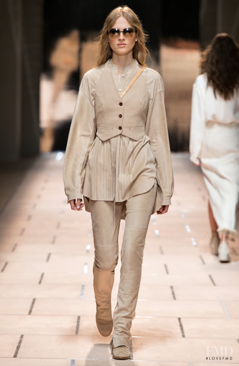 Laura Julie Schwab Holm featured in  the Trussardi fashion show for Spring/Summer 2016