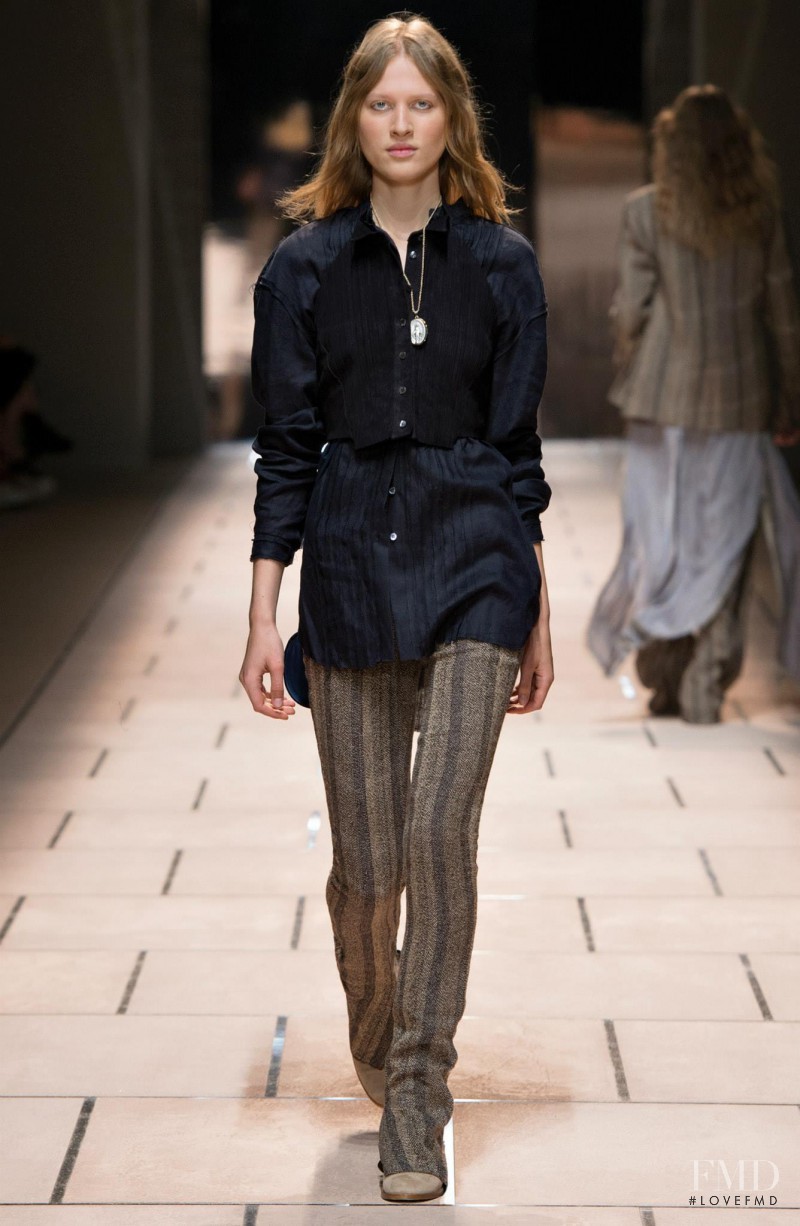 Laura Julie Schwab Holm featured in  the Trussardi fashion show for Spring/Summer 2016