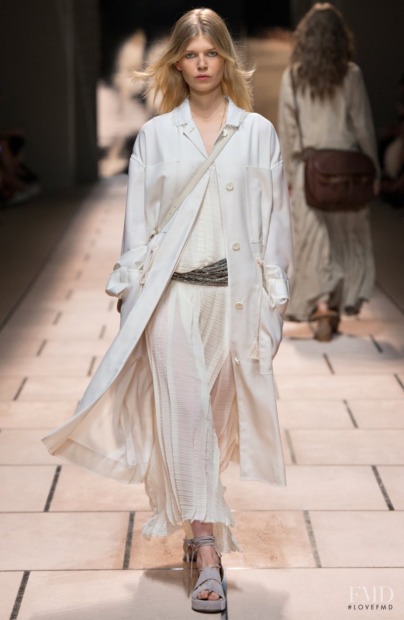 Ola Rudnicka featured in  the Trussardi fashion show for Spring/Summer 2016