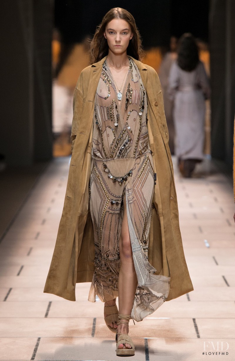 Irina Liss featured in  the Trussardi fashion show for Spring/Summer 2016