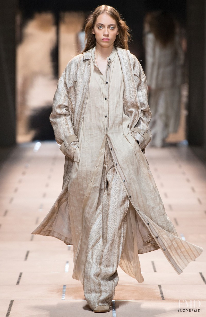 Odette Pavlova featured in  the Trussardi fashion show for Spring/Summer 2016