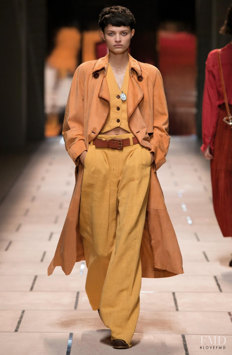 Isabella Emmack featured in  the Trussardi fashion show for Spring/Summer 2016