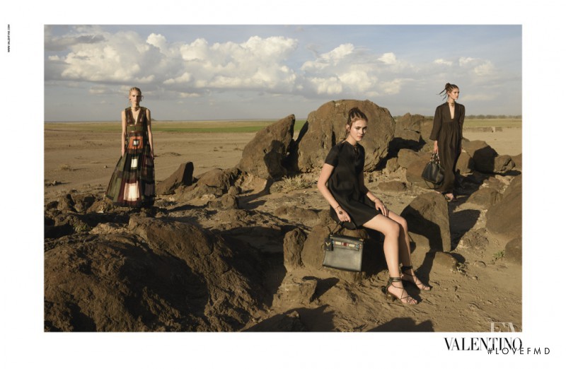 Cameron Traiber featured in  the Valentino advertisement for Spring/Summer 2016