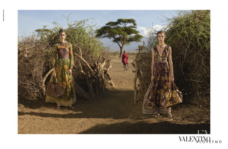 Alice Metza featured in  the Valentino advertisement for Spring/Summer 2016