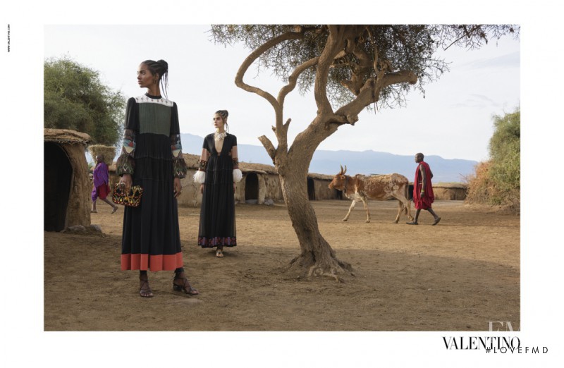 Cameron Traiber featured in  the Valentino advertisement for Spring/Summer 2016
