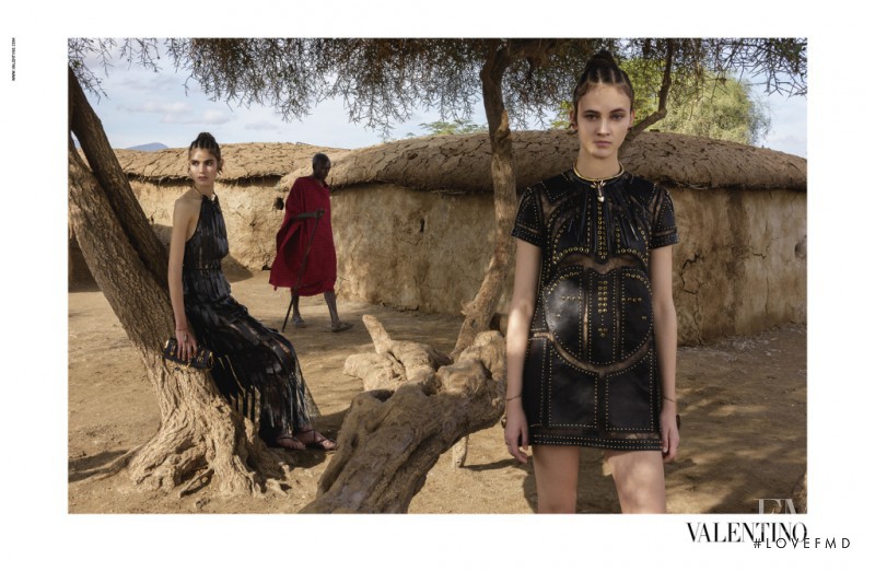 Cameron Traiber featured in  the Valentino advertisement for Spring/Summer 2016