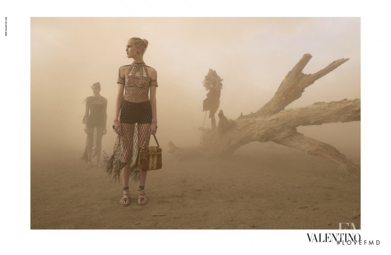 Kirin Dejonckheere featured in  the Valentino advertisement for Spring/Summer 2016