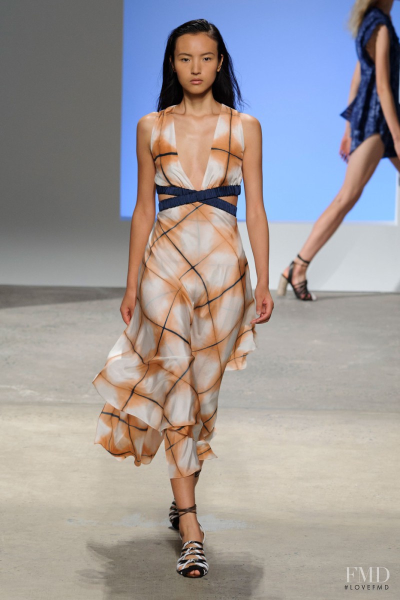Luping Wang featured in  the Thakoon fashion show for Spring/Summer 2016