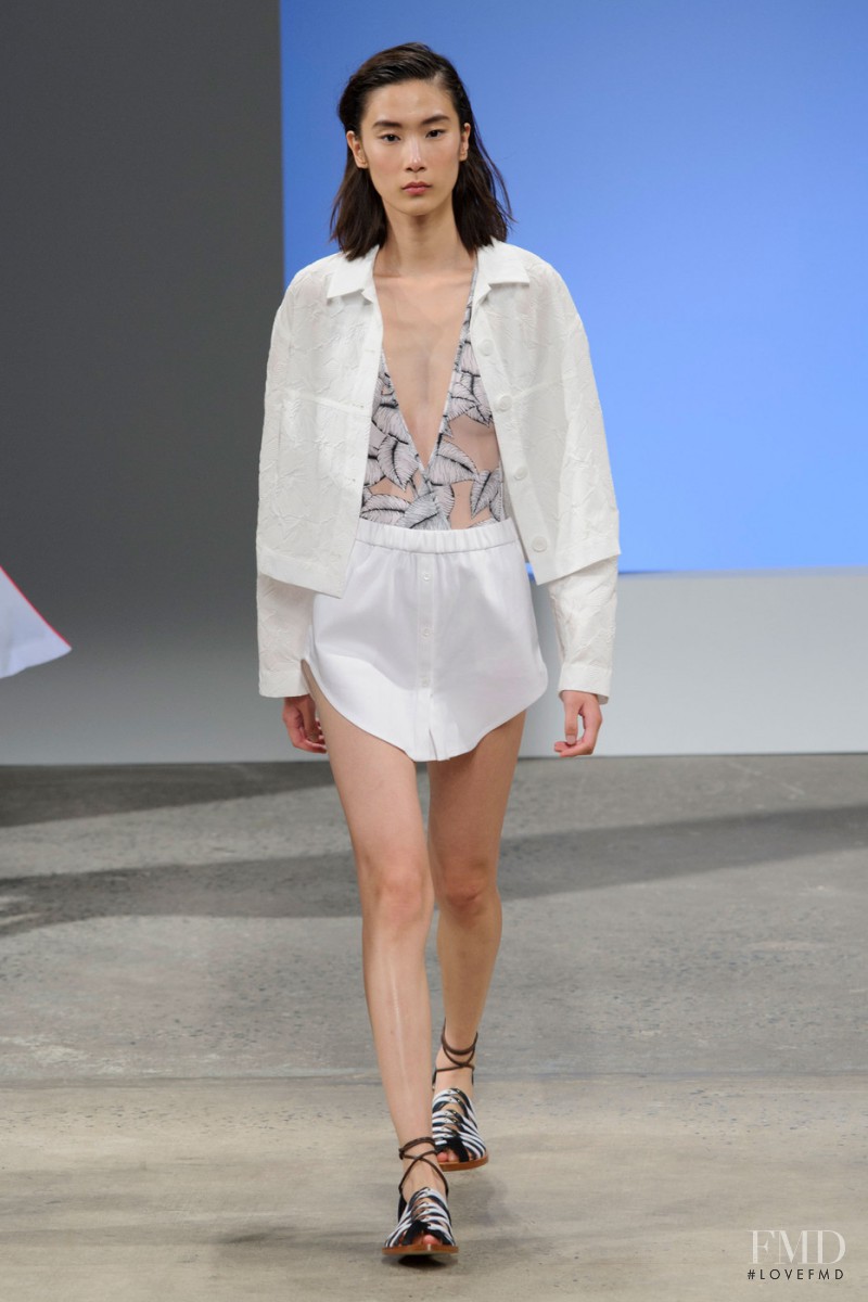 Dongqi Xue featured in  the Thakoon fashion show for Spring/Summer 2016