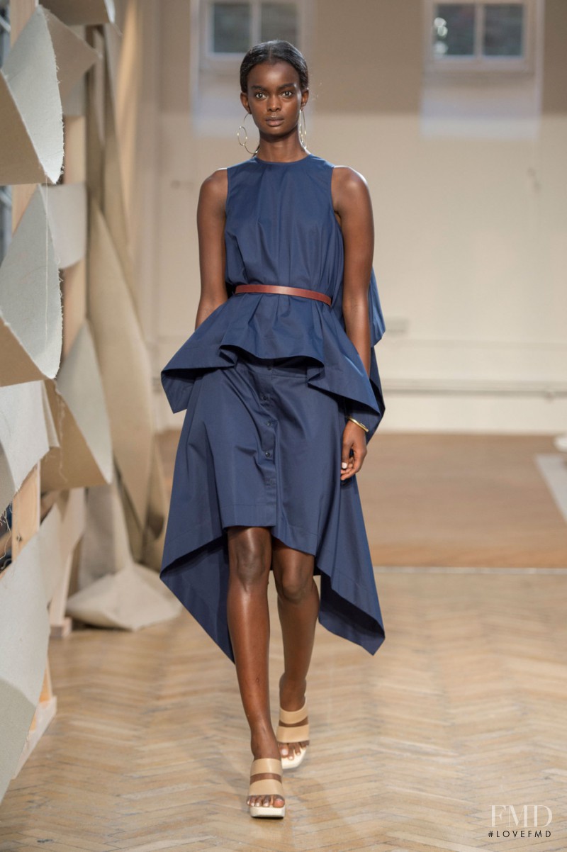 Adau Mornyang featured in  the Palmer Harding fashion show for Spring/Summer 2016