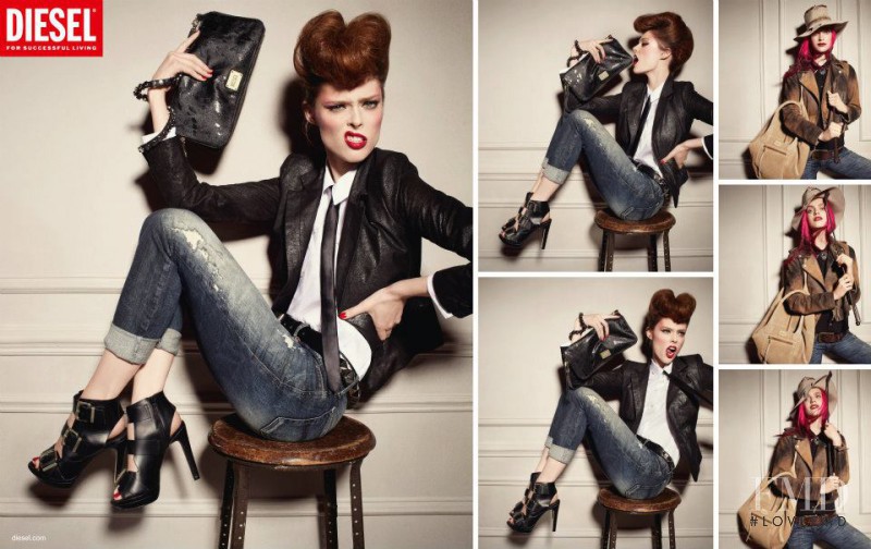 Coco Rocha featured in  the Diesel advertisement for Autumn/Winter 2012