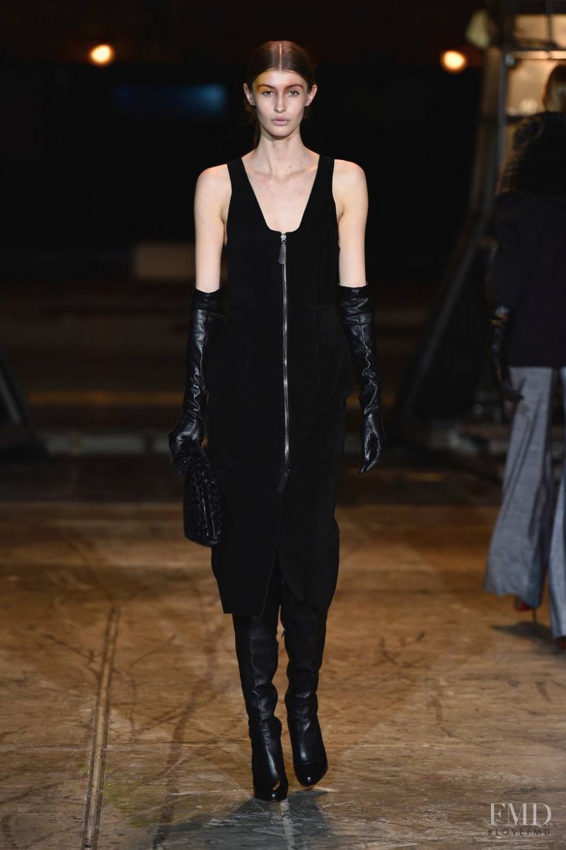 Augusta Beyer Larsen featured in  the Mark Kenly Domino Tan fashion show for Autumn/Winter 2015