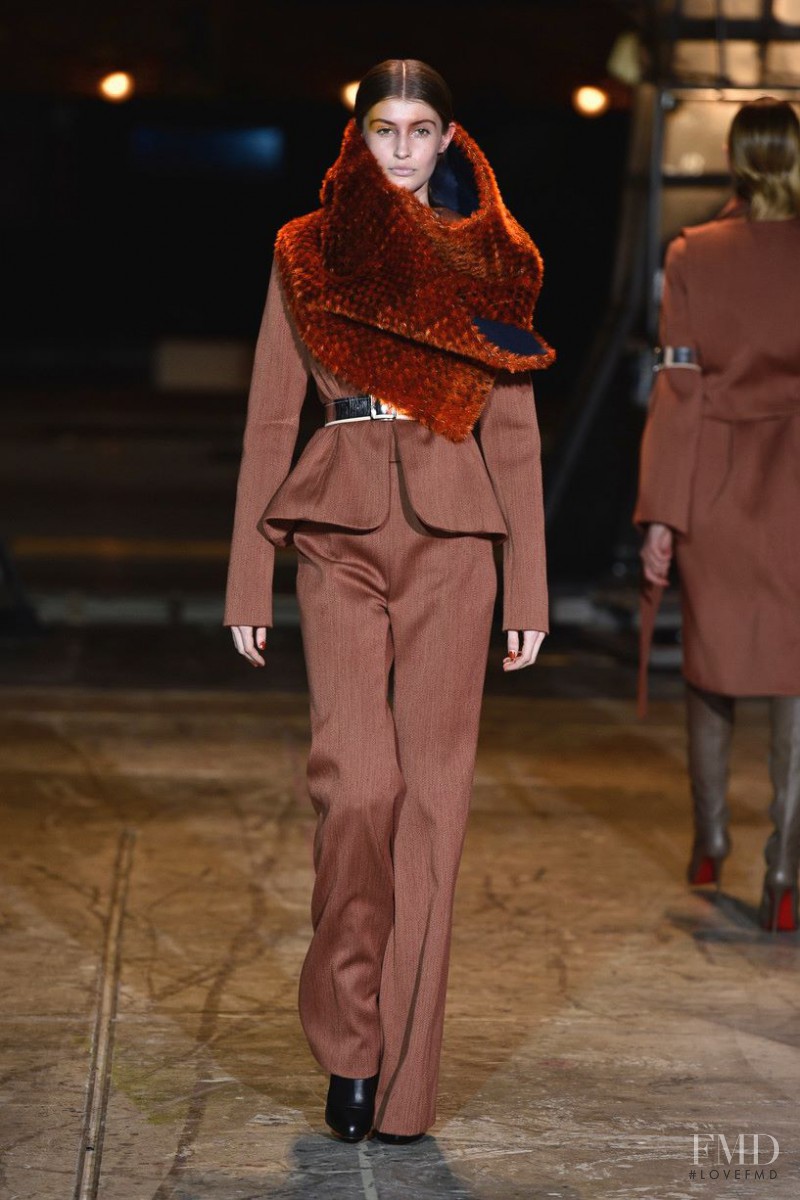 Augusta Beyer Larsen featured in  the Mark Kenly Domino Tan fashion show for Autumn/Winter 2015