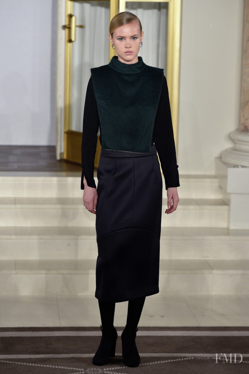 Elisabeth Faber featured in  the Veronica B Vallenes fashion show for Autumn/Winter 2015