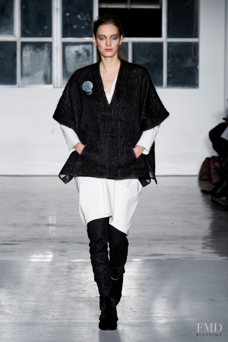 Vera Vavrova featured in  the Zero + Maria Cornejo fashion show for Autumn/Winter 2014