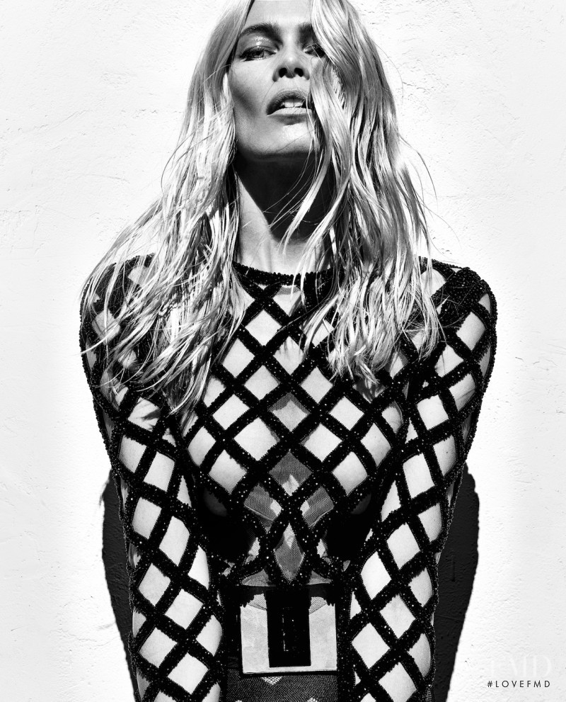 Claudia Schiffer featured in  the Balmain advertisement for Spring/Summer 2016