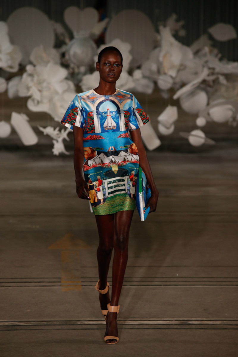 Ajak Deng featured in  the Alice McCall fashion show for Spring/Summer 2015