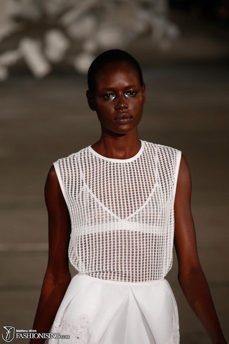 Ajak Deng featured in  the Alice McCall fashion show for Spring/Summer 2015