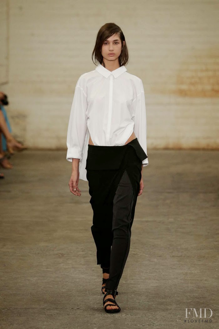 Roberta Pecoraro featured in  the Dion Lee fashion show for Spring/Summer 2014