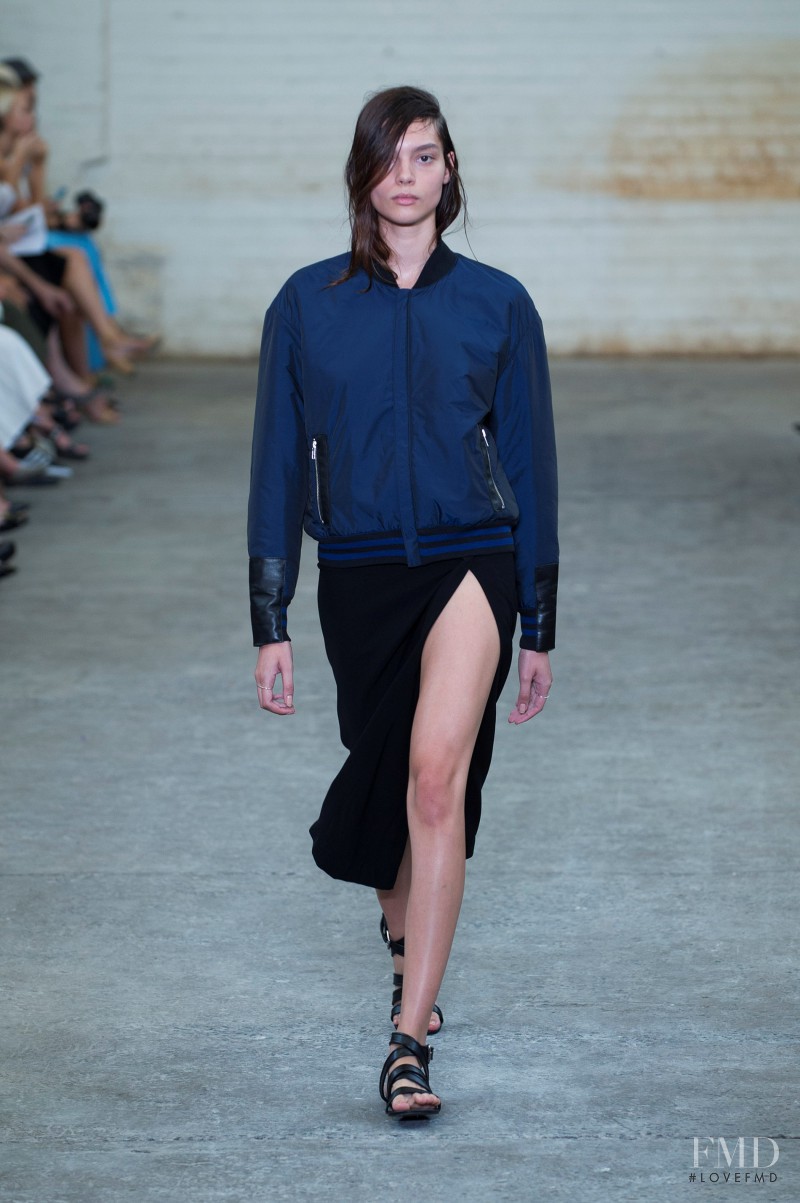 Charlee Fraser featured in  the Dion Lee fashion show for Spring/Summer 2014