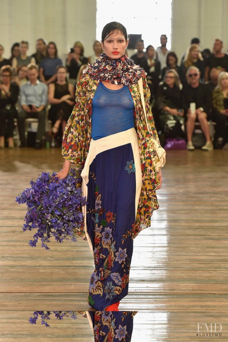 Roberta Pecoraro featured in  the Akira Isogawa fashion show for Spring/Summer 2015