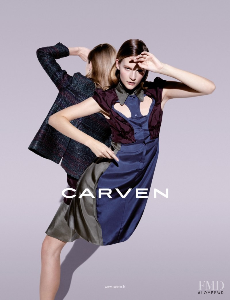 Sara Blomqvist featured in  the Carven advertisement for Spring/Summer 2013