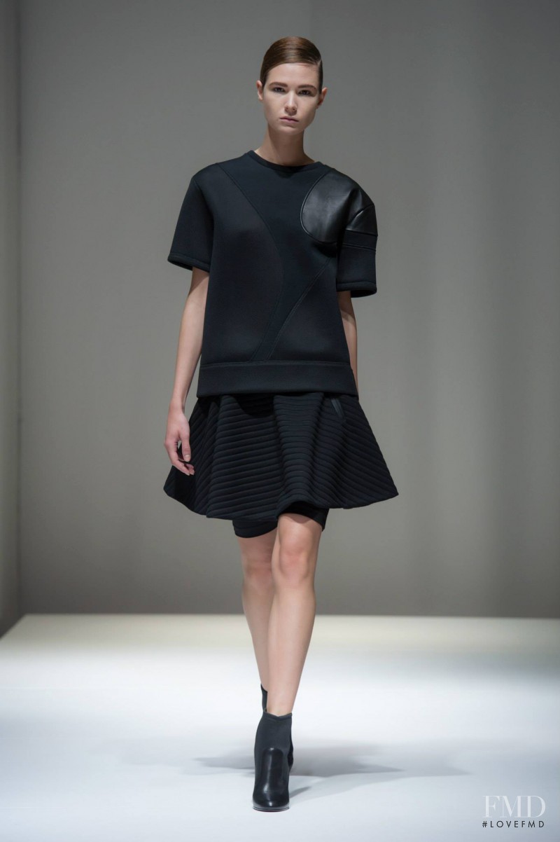 Daria Solomonova featured in  the Neil Barrett fashion show for Spring/Summer 2014