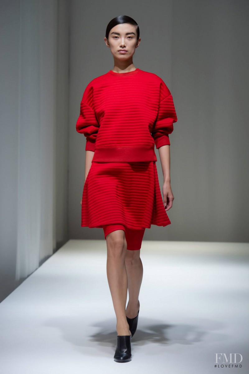 Meng Die Hou featured in  the Neil Barrett fashion show for Spring/Summer 2014