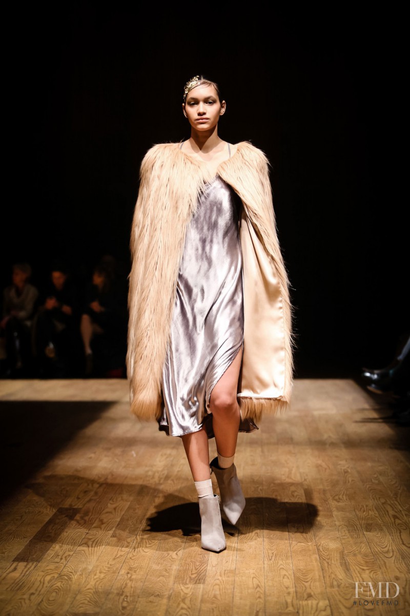 Hanne Linhares featured in  the Josie Natori fashion show for Autumn/Winter 2015