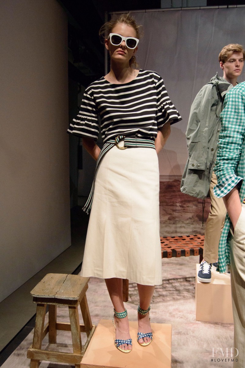 Emily Astrup featured in  the J.Crew fashion show for Spring/Summer 2016