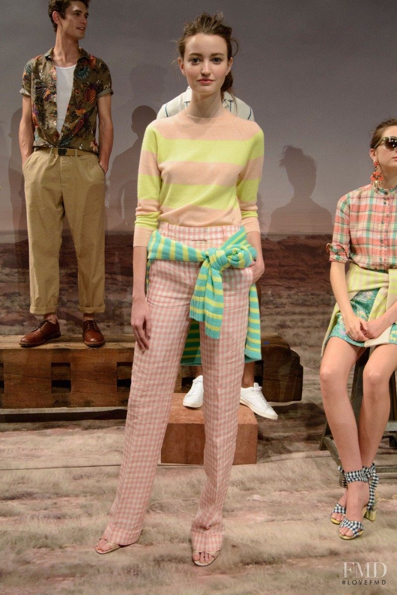 Megan Puleri featured in  the J.Crew fashion show for Spring/Summer 2016