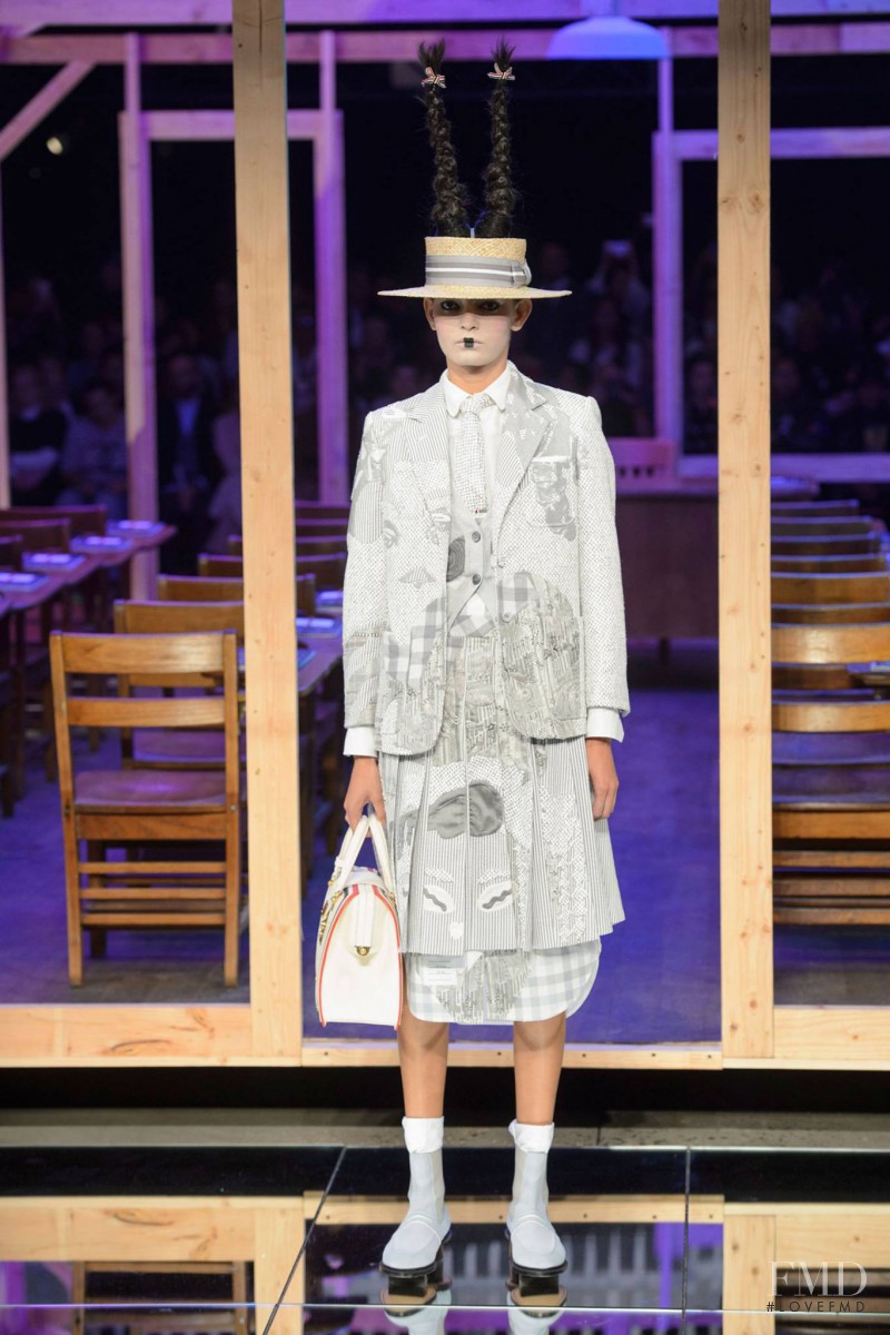 Wanessa Milhomem featured in  the Thom Browne fashion show for Spring/Summer 2016