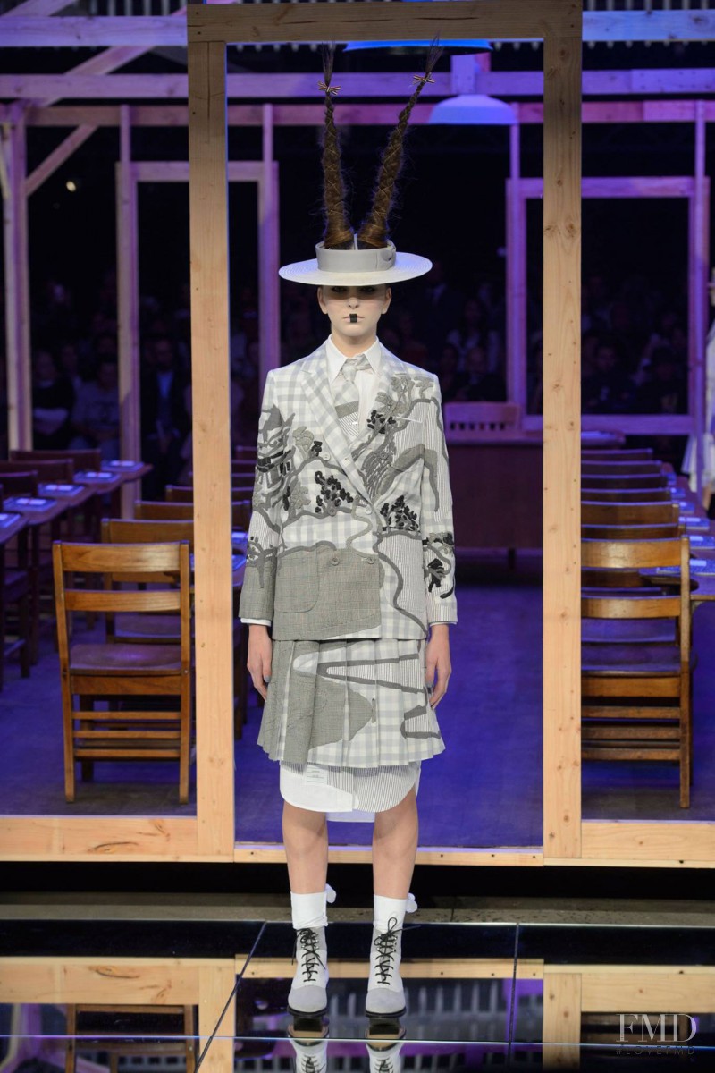 Laura Winges featured in  the Thom Browne fashion show for Spring/Summer 2016
