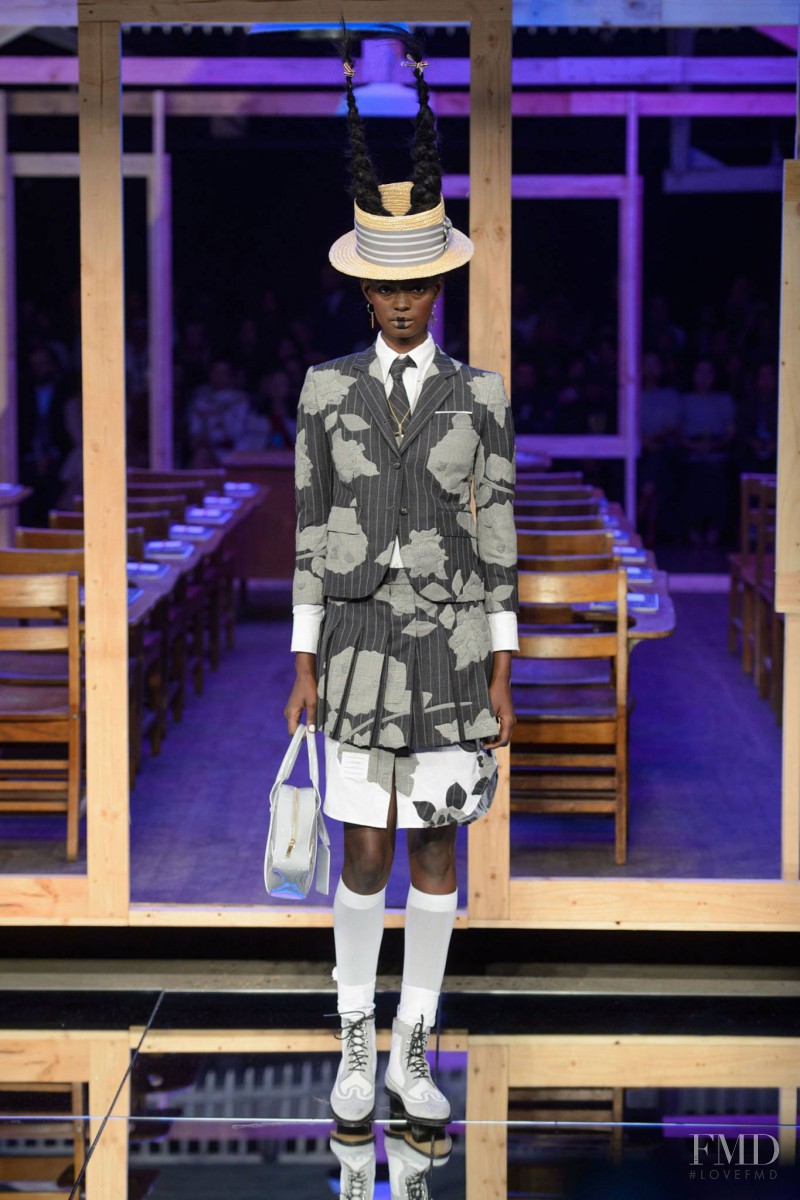 Adau Mornyang featured in  the Thom Browne fashion show for Spring/Summer 2016