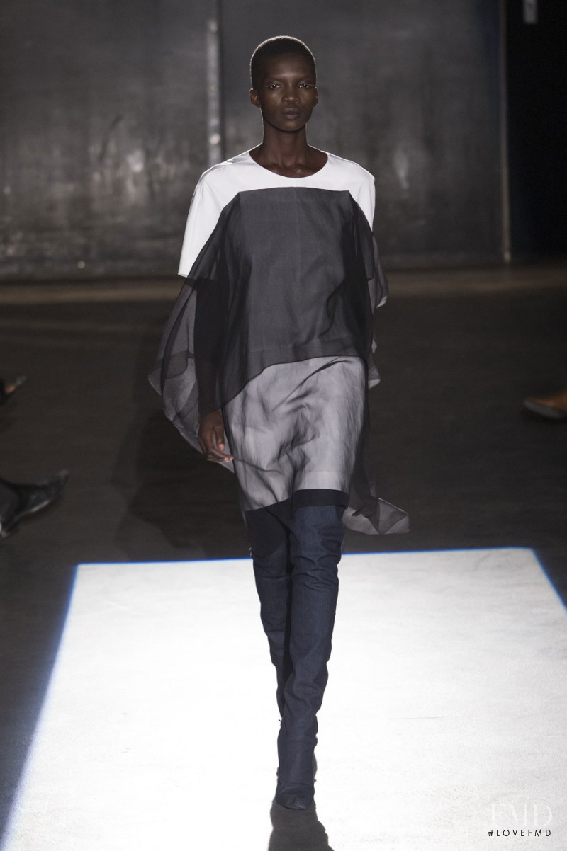 Achok Majak featured in  the Lutz Huelle fashion show for Spring/Summer 2016