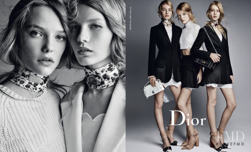 Maartje Verhoef featured in  the Christian Dior advertisement for Spring/Summer 2016