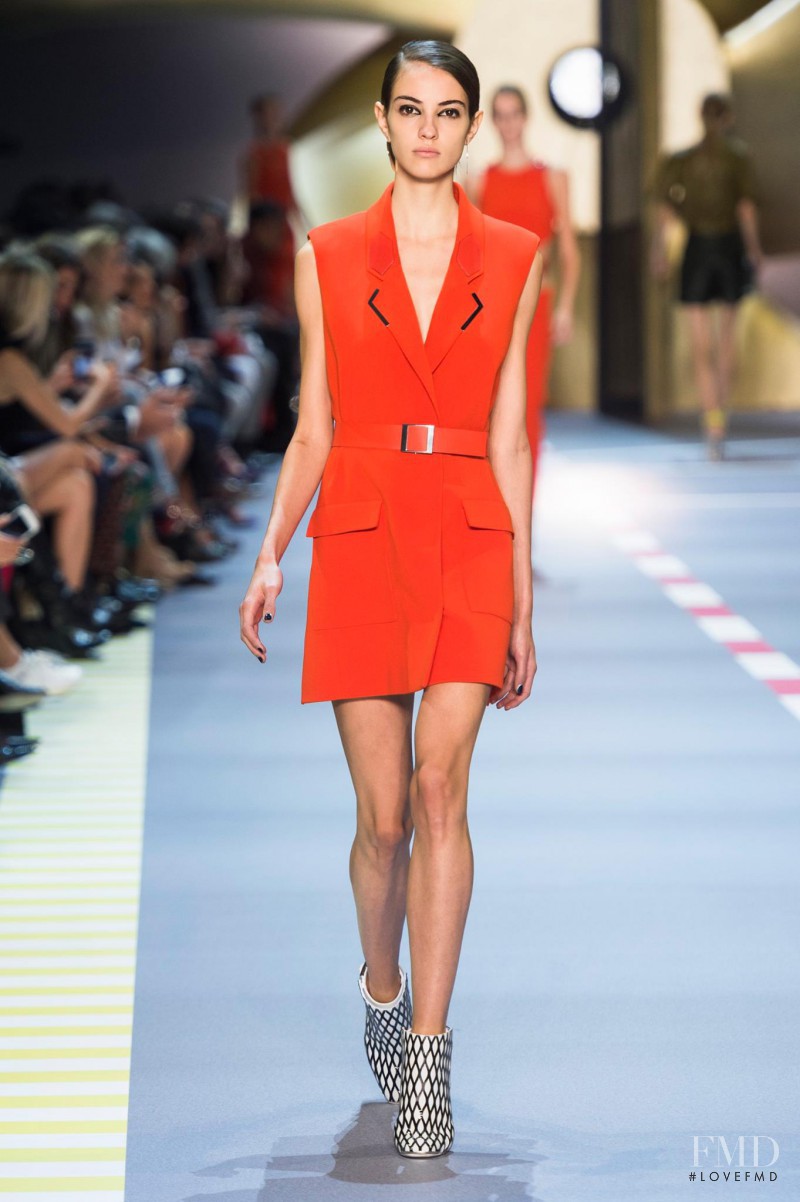 Camille Hurel featured in  the Mugler fashion show for Spring/Summer 2016
