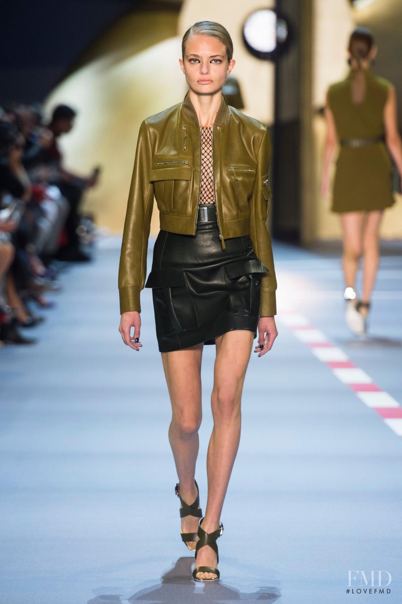 Anna Mila Guyenz featured in  the Mugler fashion show for Spring/Summer 2016