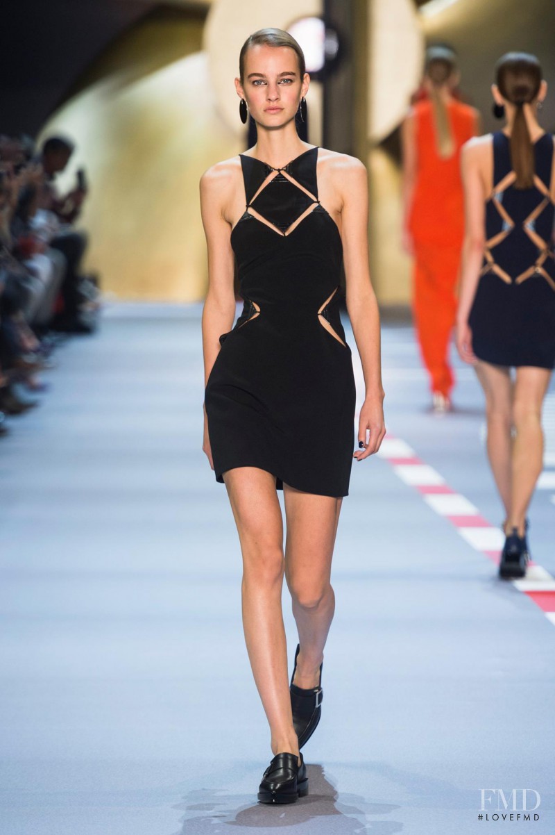 Maartje Verhoef featured in  the Mugler fashion show for Spring/Summer 2016