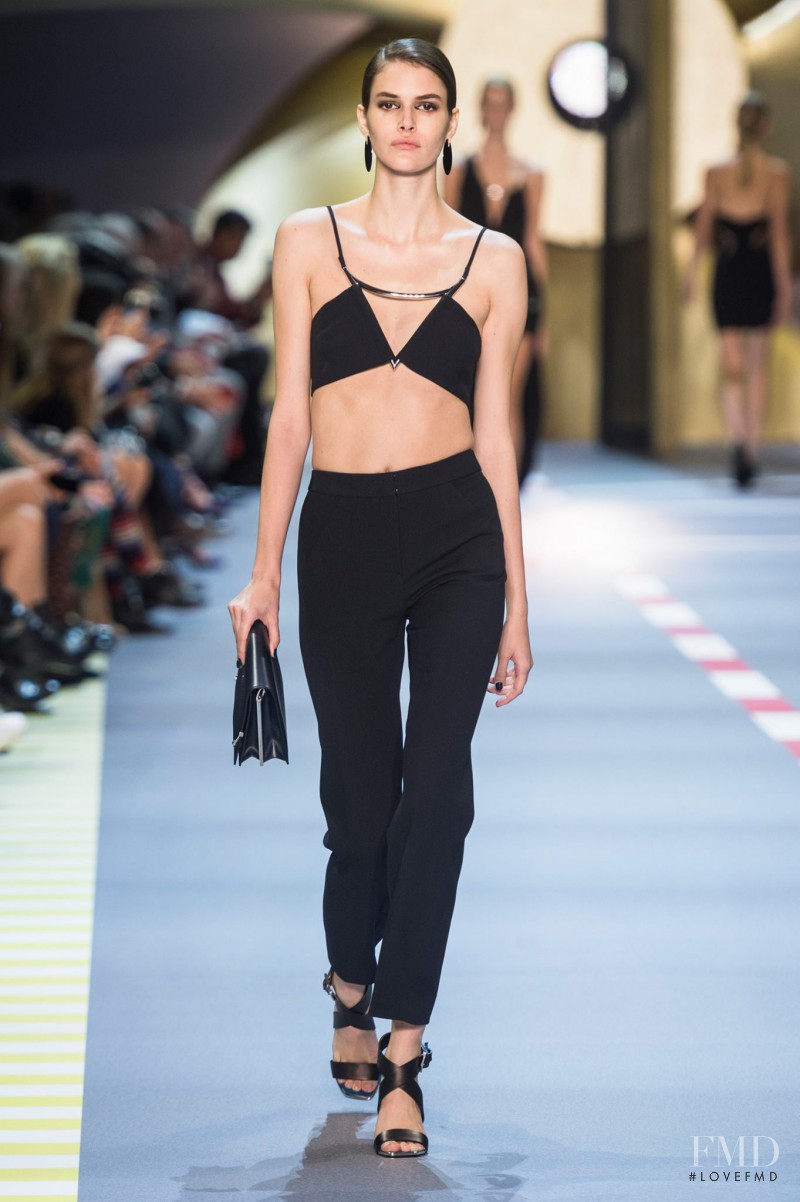 Vanessa Moody featured in  the Mugler fashion show for Spring/Summer 2016