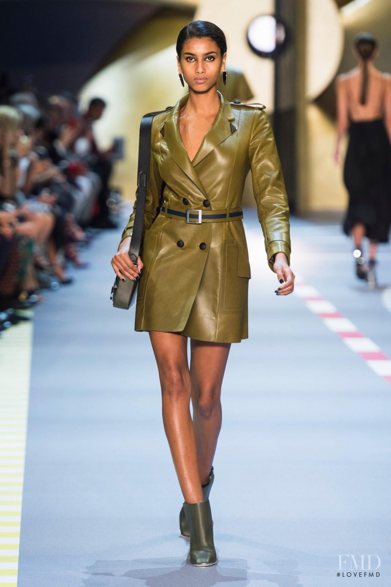 Imaan Hammam featured in  the Mugler fashion show for Spring/Summer 2016