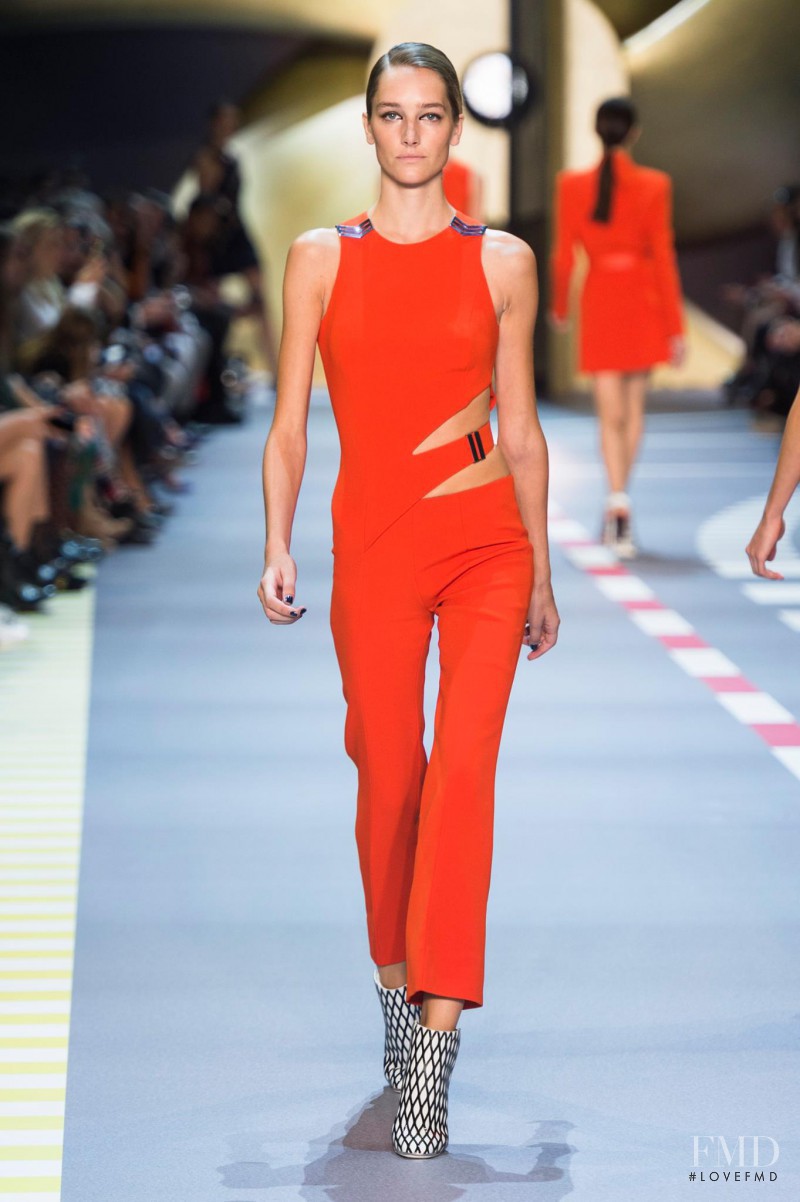 Joséphine Le Tutour featured in  the Mugler fashion show for Spring/Summer 2016