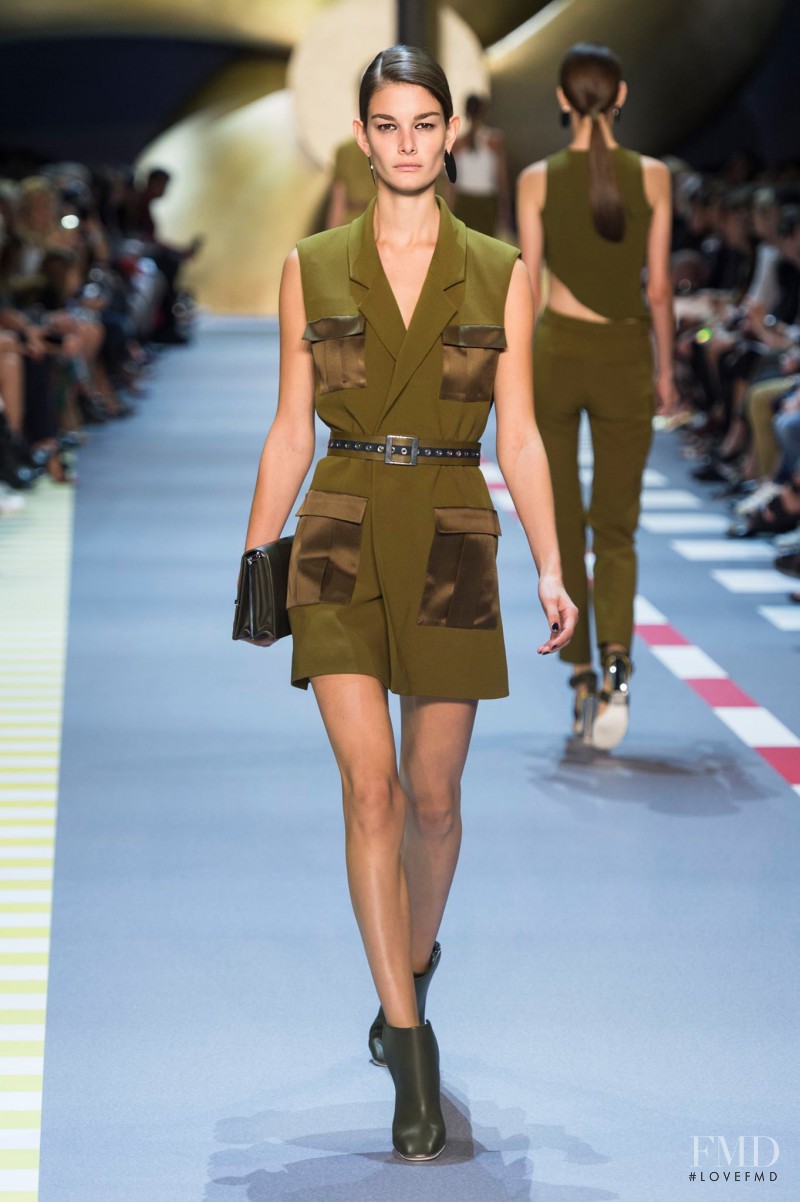 Ophélie Guillermand featured in  the Mugler fashion show for Spring/Summer 2016