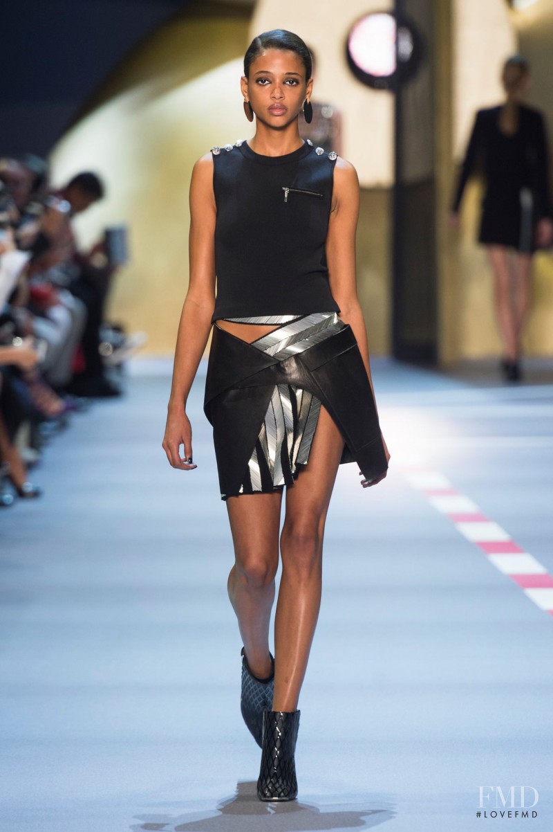 Aya Jones featured in  the Mugler fashion show for Spring/Summer 2016