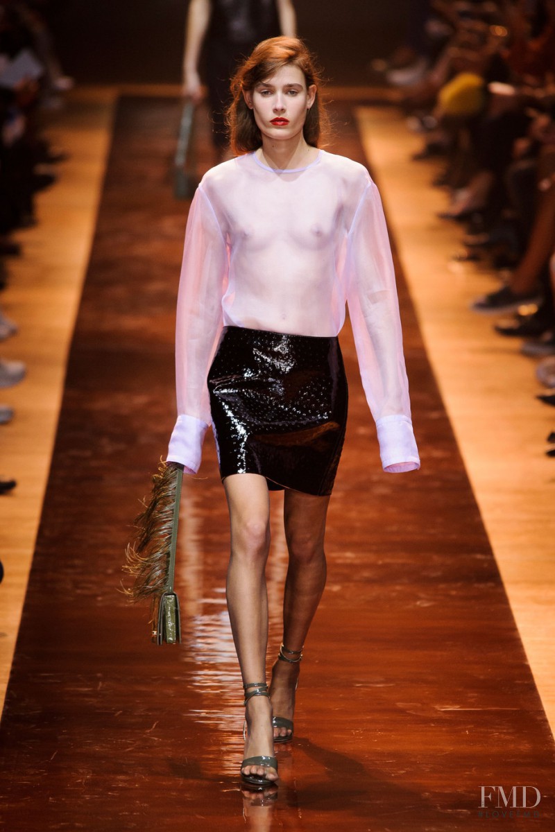 Vera Van Erp featured in  the Nina Ricci fashion show for Spring/Summer 2016